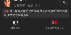 天博官方通道-首次参加国王杯决赛表现不俗！库巴西全场数据：2次解围4次拦截